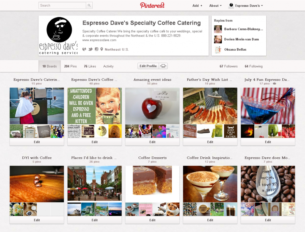 Espresso Dave's Coffee Catering (espressodave) on Pinterest