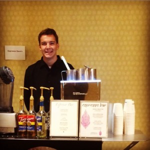 Barista Stefan at the ready!