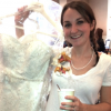 Happy Bride to Be at Bridal Show Espresso Dave